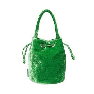 Loeffler Randall Green Velvet Bucket Bag